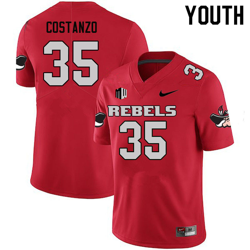 Youth #35 Anthony Costanzo UNLV Rebels College Football Jerseys Sale-Scarlet